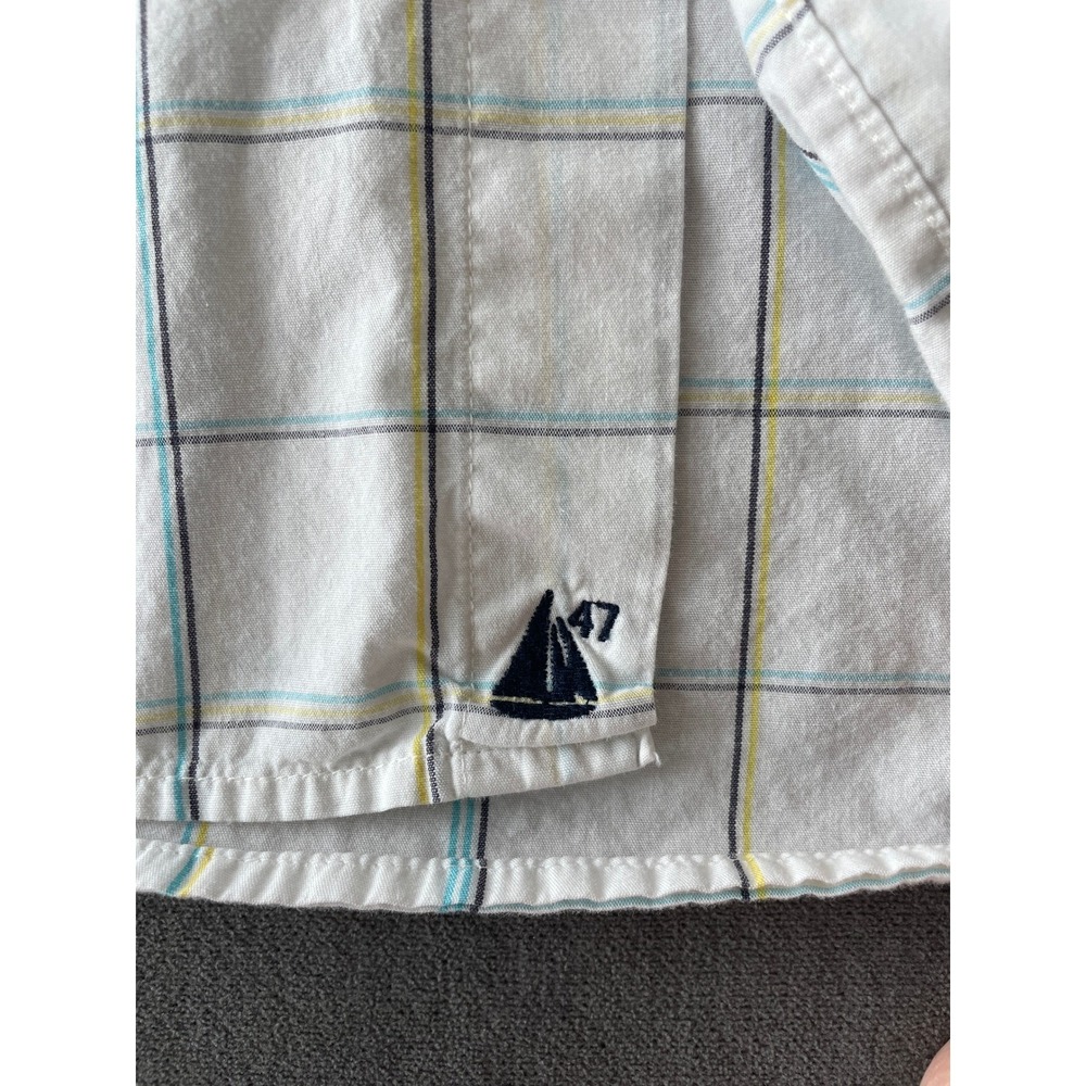 Wrangler Button Down Shirt Mens XL White Plaid Check Long Sleeve Western Casual - Picture 4 of 8
